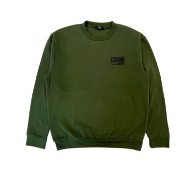 Cavalli Class Green Polyester Men Men's Sweater