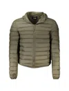 Cavalli Class Hooded Quilted Jacket In Green