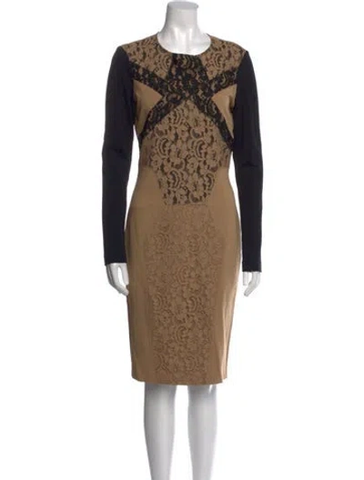 Pre-owned Cavalli Class Lace Pattern Knee-length Dress W/ Tags