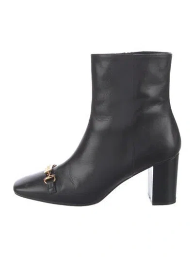 Pre-owned Cavalli Class Leather Boots In Black