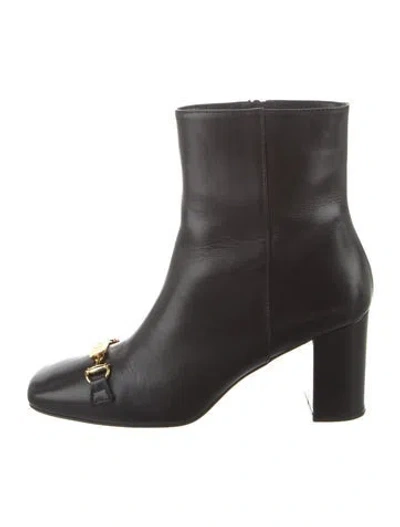 Pre-owned Cavalli Class Leather Boots In Black