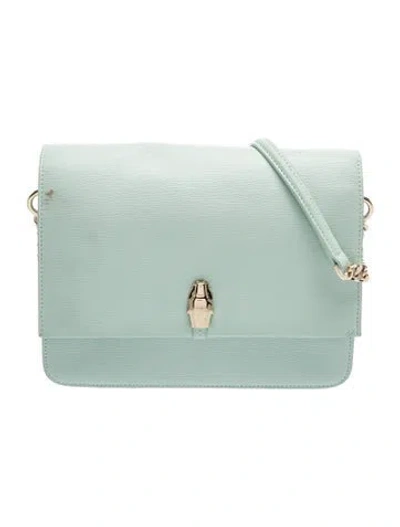 Pre-owned Cavalli Class Leather Crossbody Bag In Blue