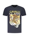 Cavalli Class Leopard-print T-shirt In Blue