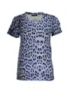 Cavalli Class Leopard-print T-shirt In Blue