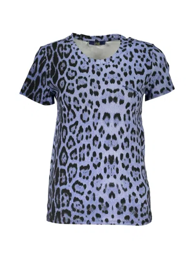 Cavalli Class Leopard-print T-shirt In Blue