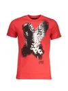 Cavalli Class Leopard-print T-shirt In Red