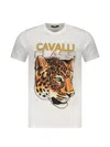 Cavalli Class Leopard-print T-shirt In White