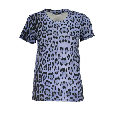 Cavalli Class Light Blue Cotton Tops & T-shirt
