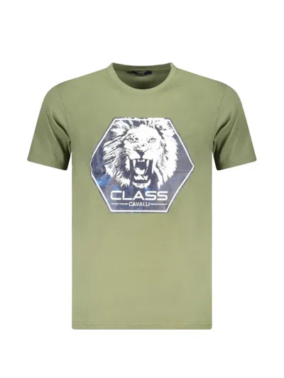 Cavalli Class Lion-print T-shirt In Green