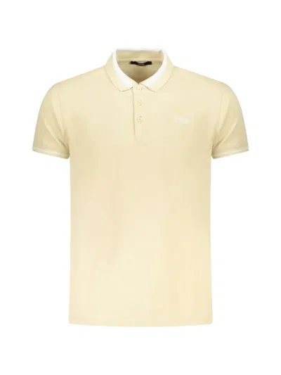 Cavalli Class Logo-detail Tipped Polo Shirt In Neutral