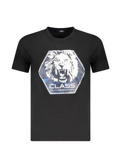 Cavalli Class Logo-print Cotton T-shirt In Black