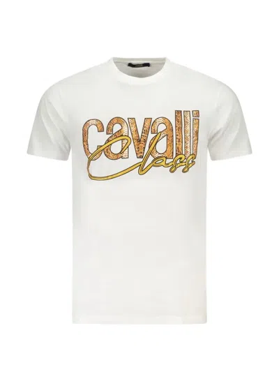 Cavalli Class Logo-print Cotton T-shirt In Red