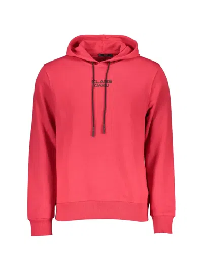 Cavalli Class Logo-print Drawstring Hoodie In Red
