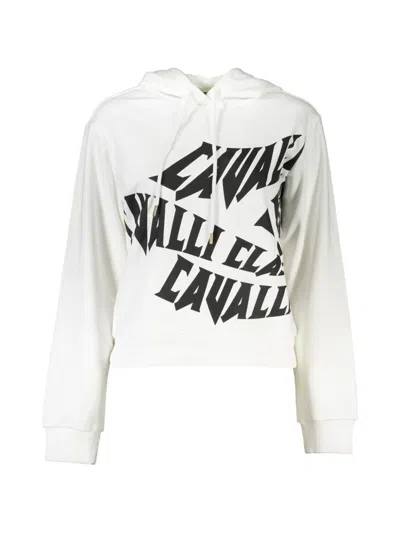 Cavalli Class Logo-print Hoodie In White