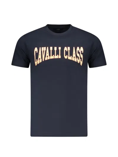 Cavalli Class Logo-print T-shirt In Blue