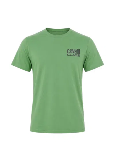 Cavalli Class Logo-print T-shirt In Green