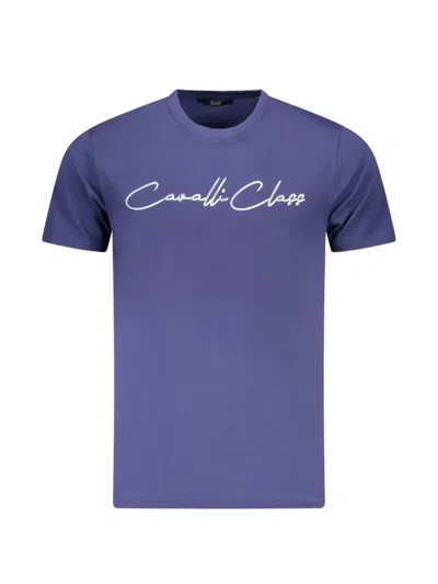 Cavalli Class Logo-print T-shirt In Blue