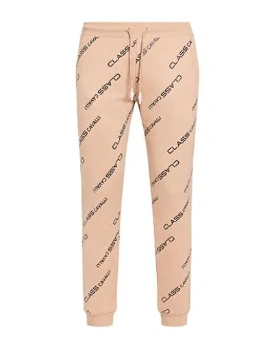 Cavalli Class Man Pants Camel Size S Cotton In Neutral