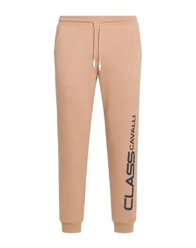 Cavalli Class Man Pants Camel Size S Cotton, Polyester In Brown