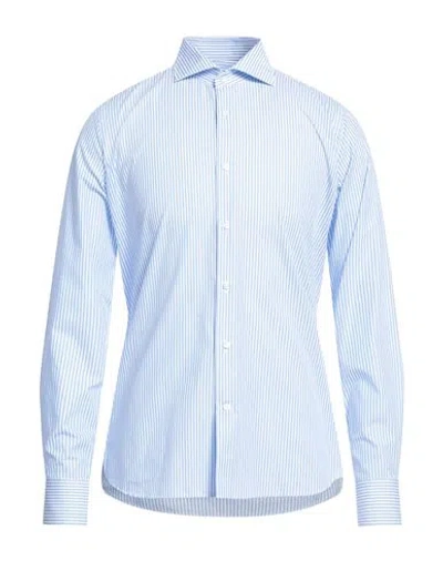 Cavalli Class Man Shirt Light Blue Size 16 Cotton