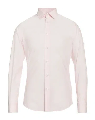Cavalli Class Man Shirt Light Pink Size 17 ½ Cotton, Elastane
