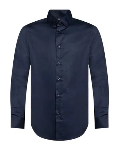 Cavalli Class Man Shirt Midnight Blue Size 15 ½ Cotton