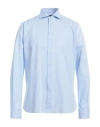 Cavalli Class Man Shirt Sky Blue Size 16 Cotton