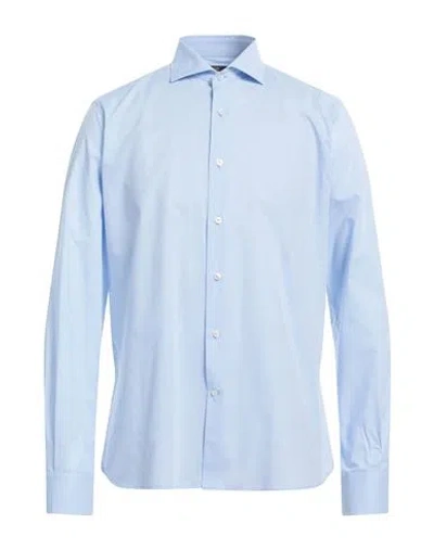 Cavalli Class Man Shirt Sky Blue Size 16 Cotton