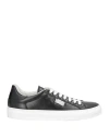 Cavalli Class Man Sneakers Black Size 11 Calfskin In Black