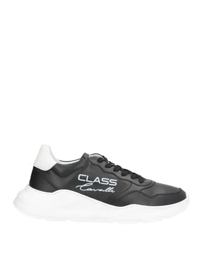 Cavalli Class Man Sneakers Black Size 11 Calfskin