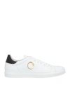 Cavalli Class Man Sneakers White Size 12 Calfskin In White