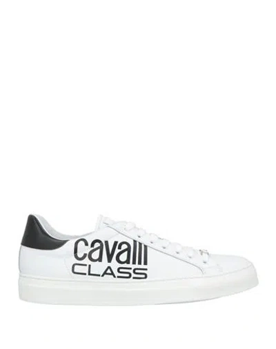 Cavalli Class Man Sneakers White Size 12 Calfskin