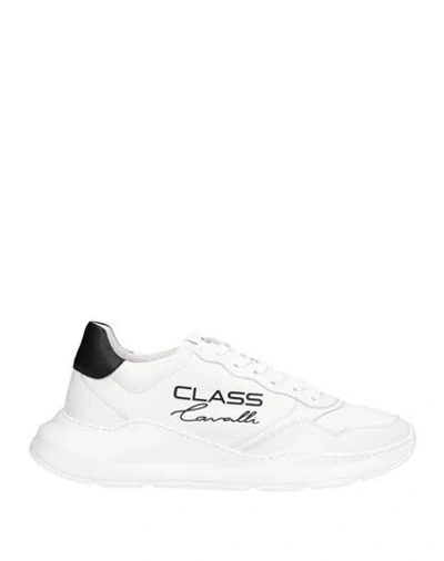 Cavalli Class Man Sneakers White Size 12 Calfskin
