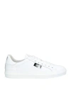 Cavalli Class Man Sneakers White Size 7 Calfskin In White