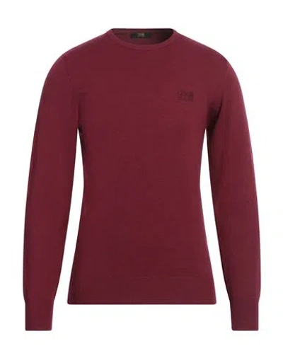 Cavalli Class Man Sweater Garnet Size Xxl Viscose, Polyester, Polyamide In Red