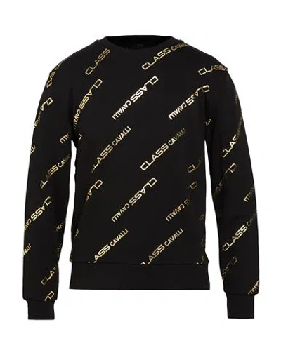 Cavalli Class Man Sweatshirt Black Size S Cotton