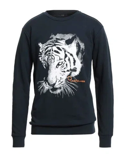 Cavalli Class Man Sweatshirt Midnight Blue Size Xxl Cotton, Polyester