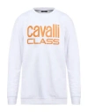 Cavalli Class Man Sweatshirt White Size Xxl Cotton, Polyester In White