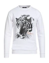 Cavalli Class Man Sweatshirt White Size Xxl Cotton, Polyester