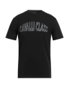 Cavalli Class Man T-shirt Black Size Xxl Cotton In Black