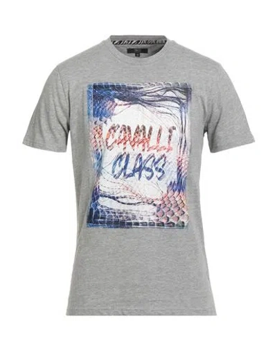 Cavalli Class Man T-shirt Grey Size Xxl Cotton