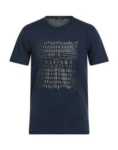 Cavalli Class Man T-shirt Midnight Blue Size L Cotton