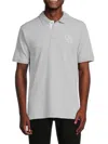 CAVALLI CLASS MEN'S EMBROIDERED LOGO CONTRAST PLACKET POLO