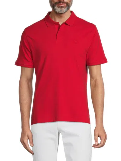 Cavalli Class Men's Embroidered Logo Polo In Red