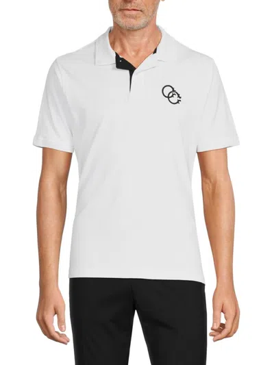 Cavalli Class Men's Embroidered Logo Polo In White