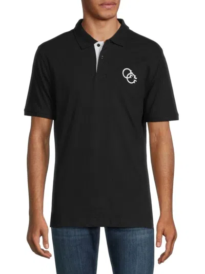 Cavalli Class Men's Logo Polo In Black