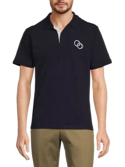 Cavalli Class Men's Logo Polo In Navy