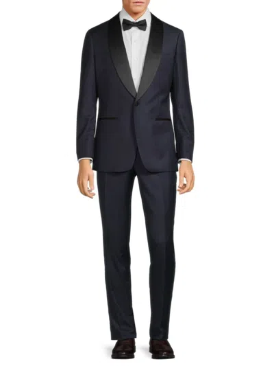 Cavalli Class Men's Slim Fit Wool Tuxedo In Navy