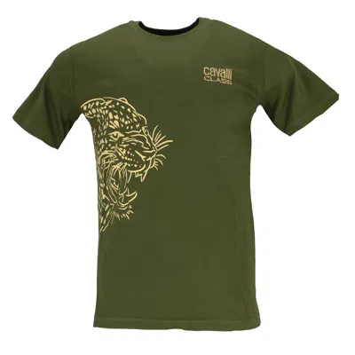 Cavalli Class Mens Army T-shirt In Green