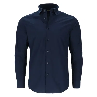 CAVALLI CLASS MENS NAVY DRESS SHIRT